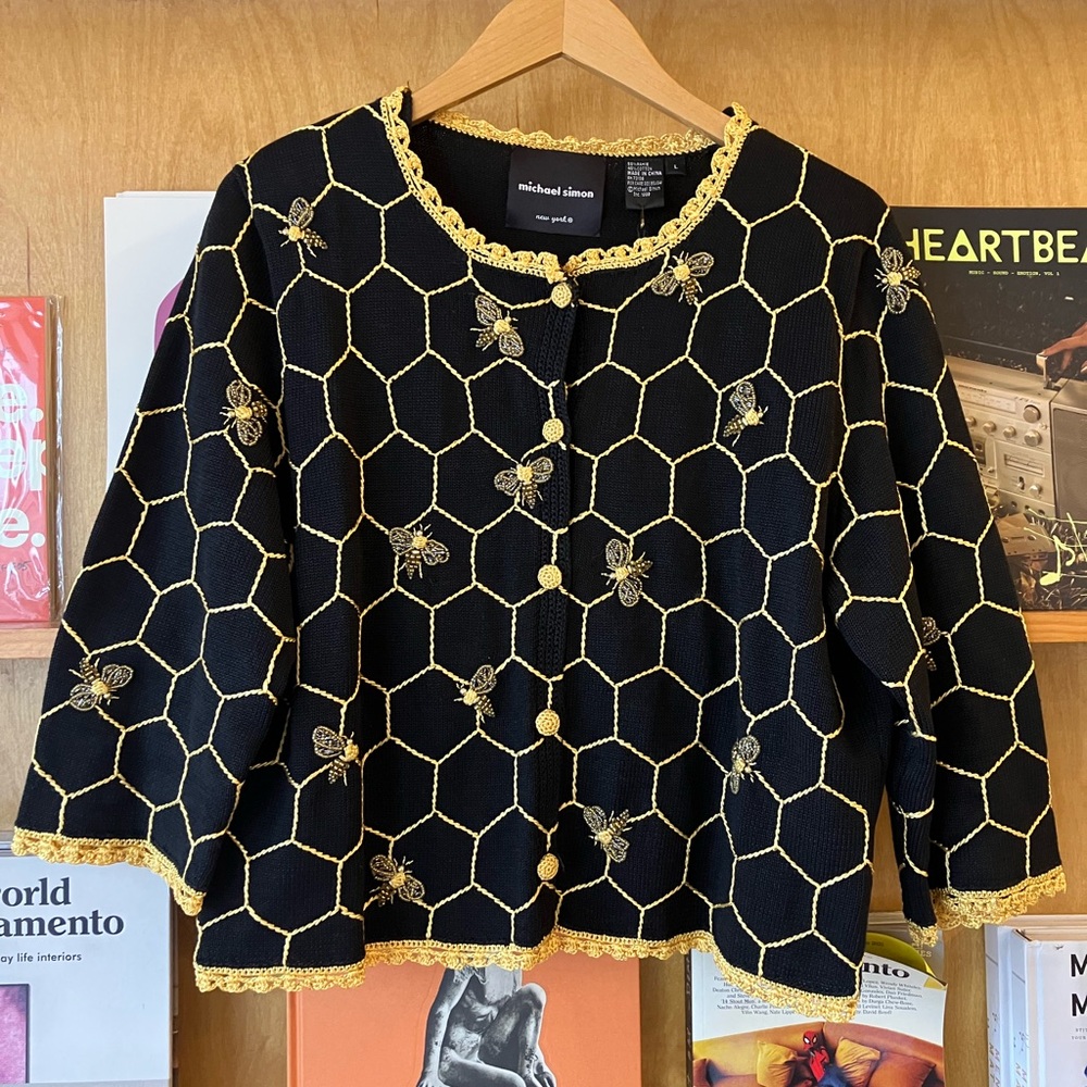 Michael Simon Beehive Sweater Like New 1999
